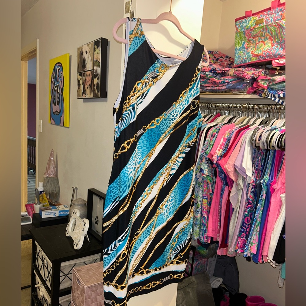 🩵Cache Printed Stretch Dress🩵 - Picture 10 of 11